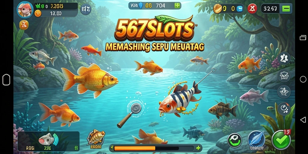 Tangkapan ikan yang besar dalam gameplay 567SLOTS yang menegangkan.