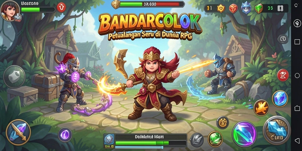 Menampilkan aksi dan strategi dalam permainan RPG yang seru.