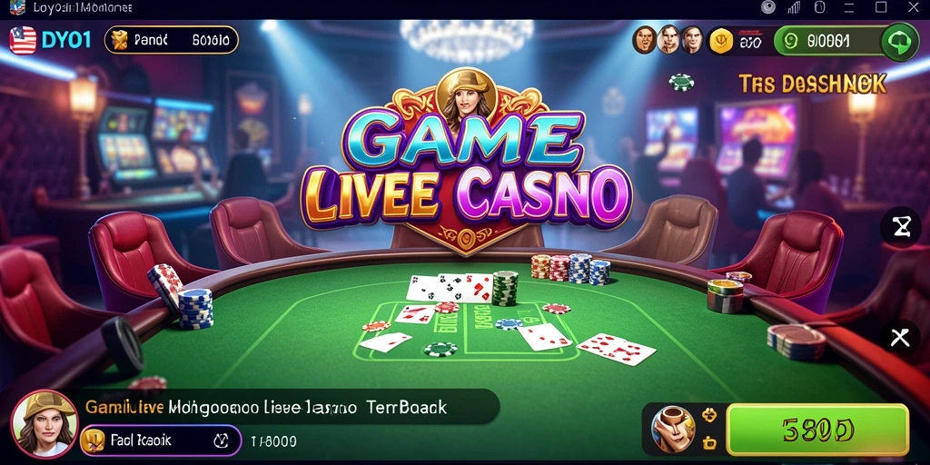 Tampilan gameplay menarik DYO1 dalam suasana Live Casino.