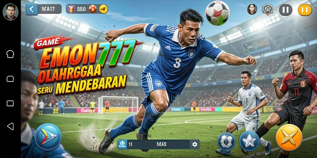 Tampilan menarik gameplay <strong>EMON777</strong> dengan aksi olahraga yang mendebarkan.