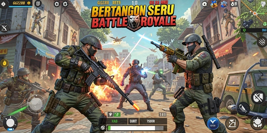 Tangkapan layar GG288 menampilkan pertempuran mendebarkan dalam mode Battle Royale.
