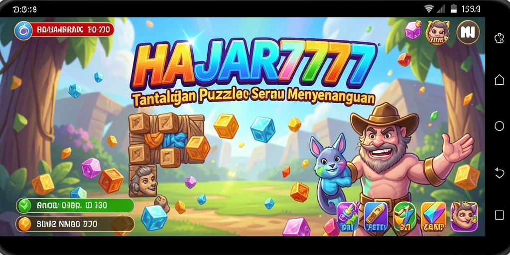 Gameplay seru HAJAR777 dengan tantangan Puzzle yang menarik.
