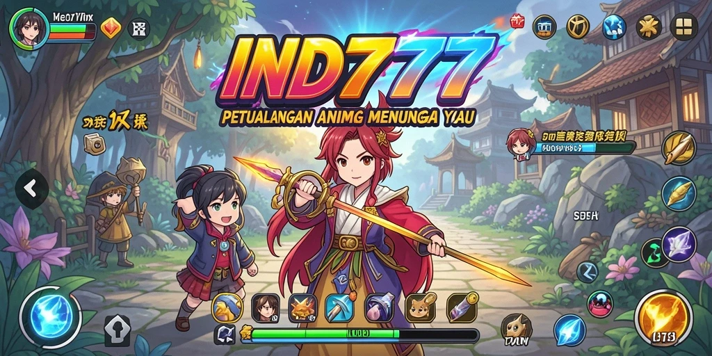 Tangkapan layar IND777 menampilkan pertempuran seru di dunia anime.