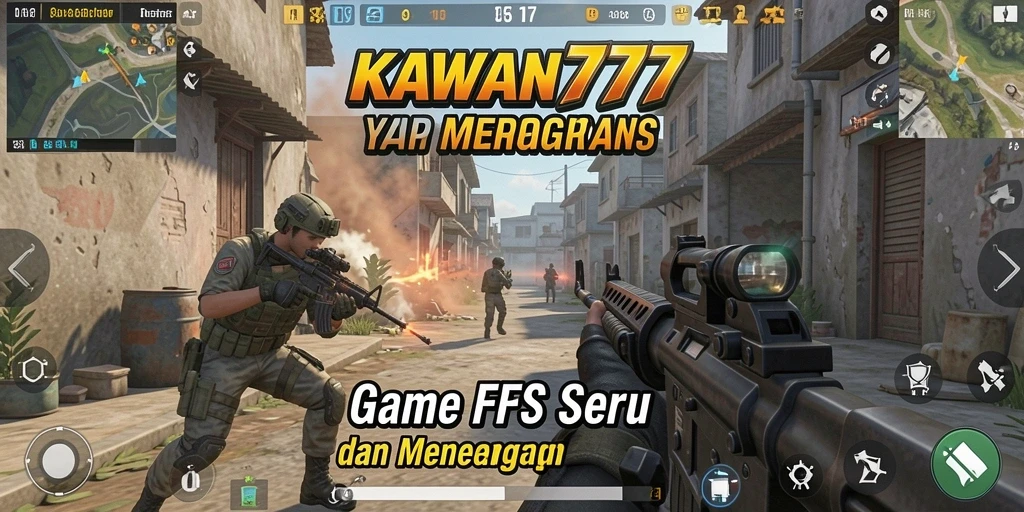 Screenshot gameplay KAWAN777 yang menunjukkan aksi pertempuran seru dan intens.