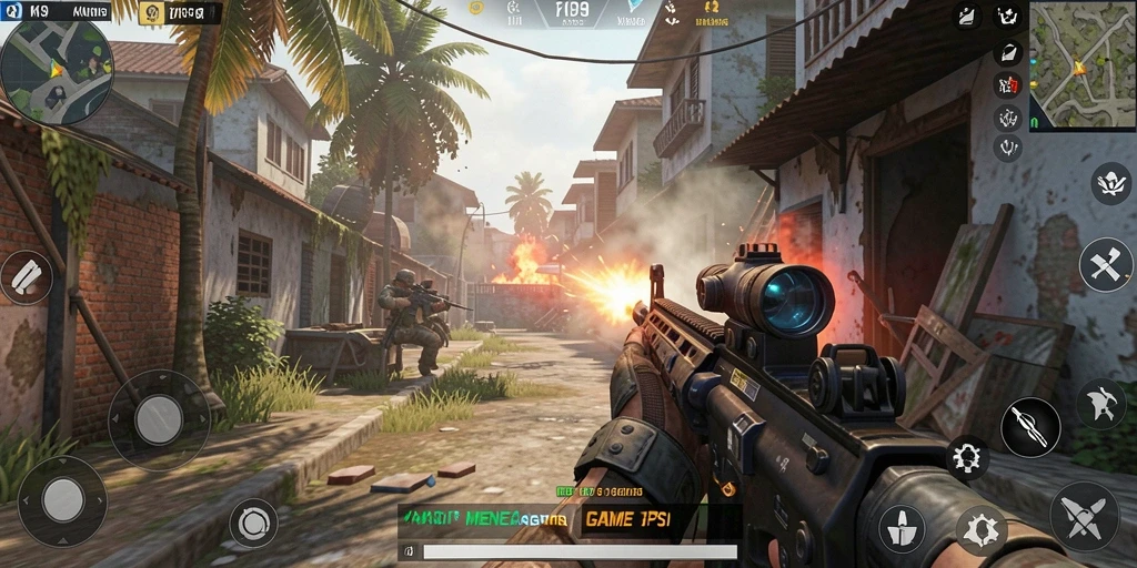 Gameplay intens KNO89 dengan aksi tembak-tembakan yang mendebarkan.