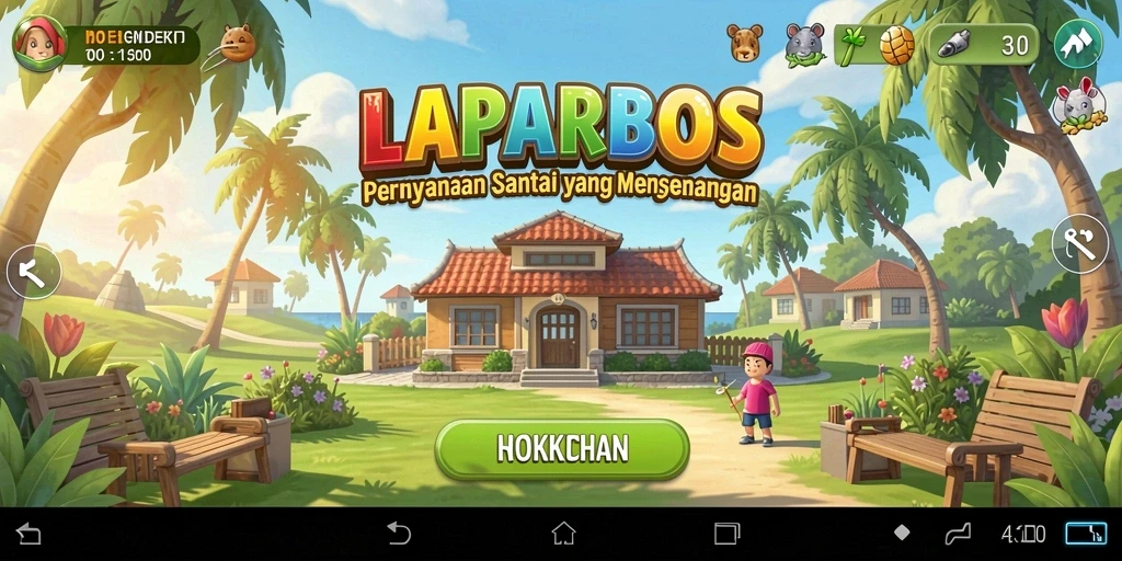 Screenshot gameplay LAPARBOS yang menggambarkan keseruan permainan.