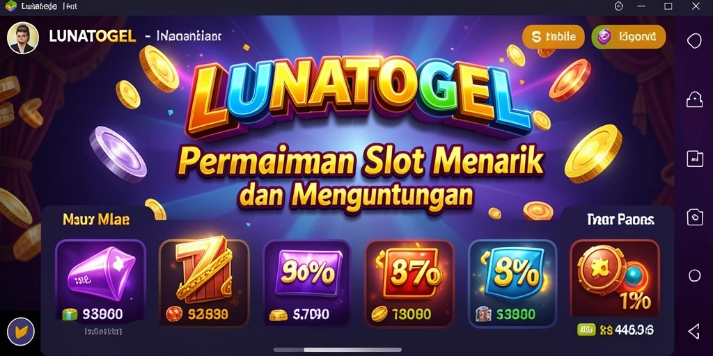 Screenshot LUNATOGEL yang menampilkan gameplay Slot yang menarik.