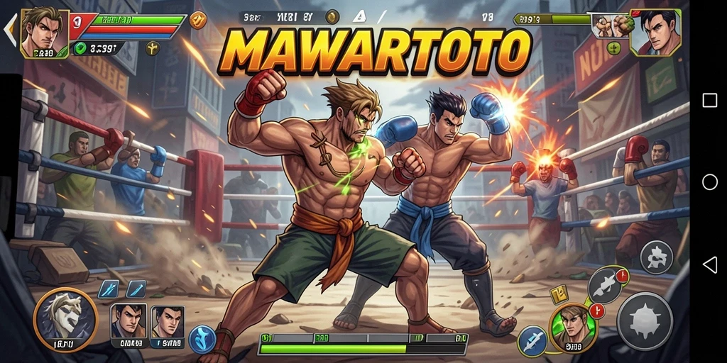 Gameplay MAWARTOTO dengan pertarungan intens dan karakter unik.