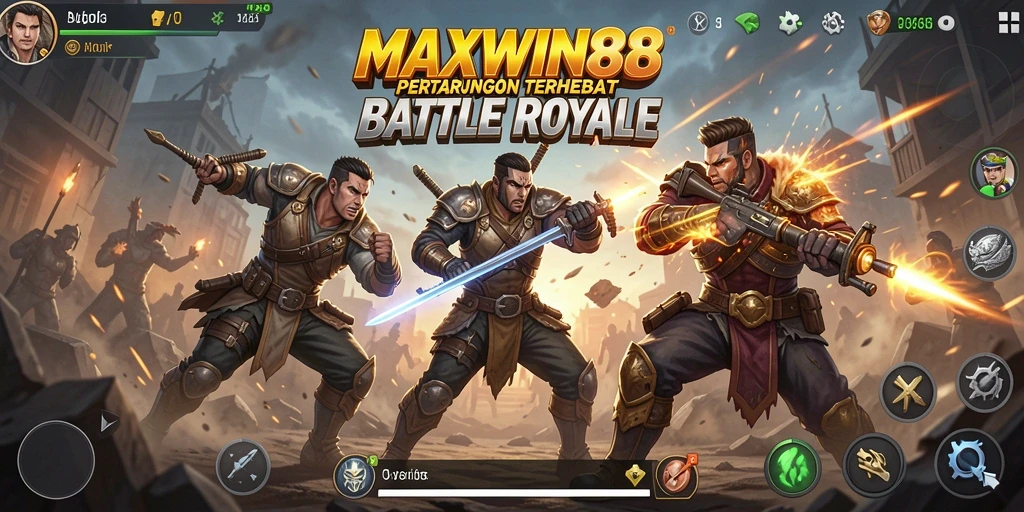Tangkapan layar gameplay seru Battle Royale MAXWIN88.