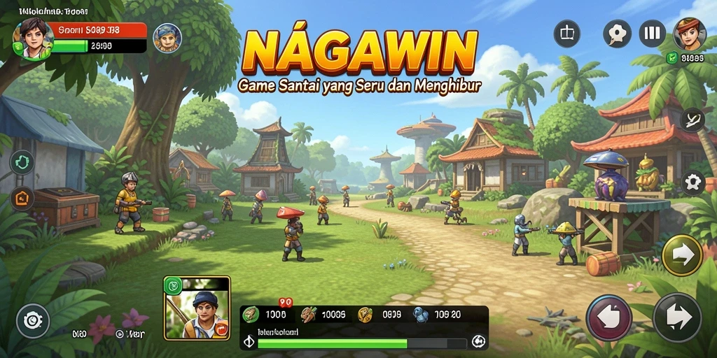 Tampilan gameplay NAGAWIN yang menarik dan interaktif.