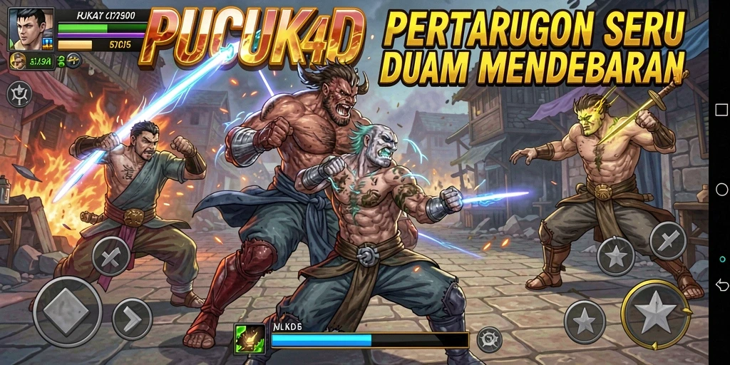 Screenshot gameplay PUCUK4D menampilkan pertarungan seru dengan efek visual yang menarik.