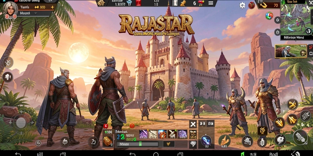 Tangkapan layar gameplay RAJASTAR yang menampilkan aksi seru dan grafis yang memukau.