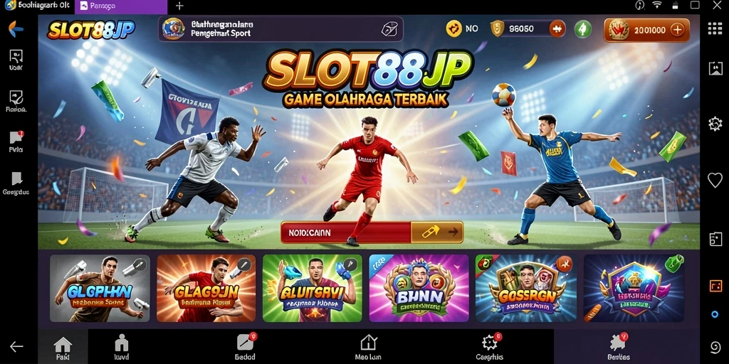 Screenshot SLOT88JP menampilkan aksi seru dalam permainan olahraga.