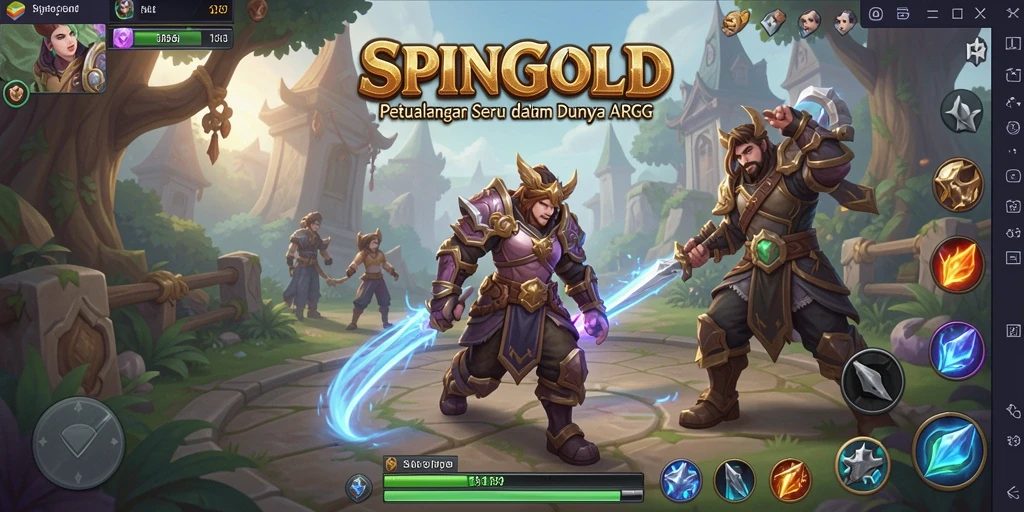 Tampilan gameplay SPINGOLD yang mendebarkan dalam pertempuran ARPG.