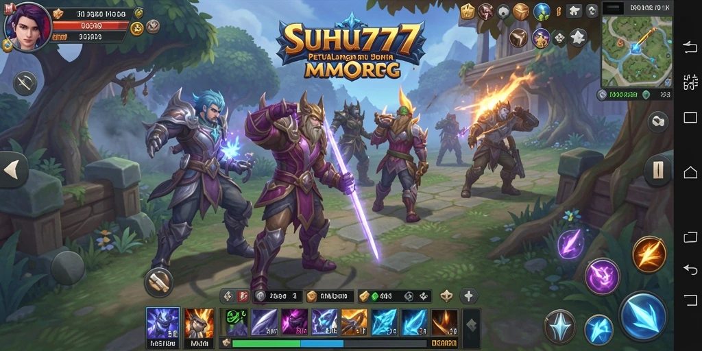 Screenshot utama SUHU777 yang menunjukkan aksi seru dalam gameplay MMORPG.