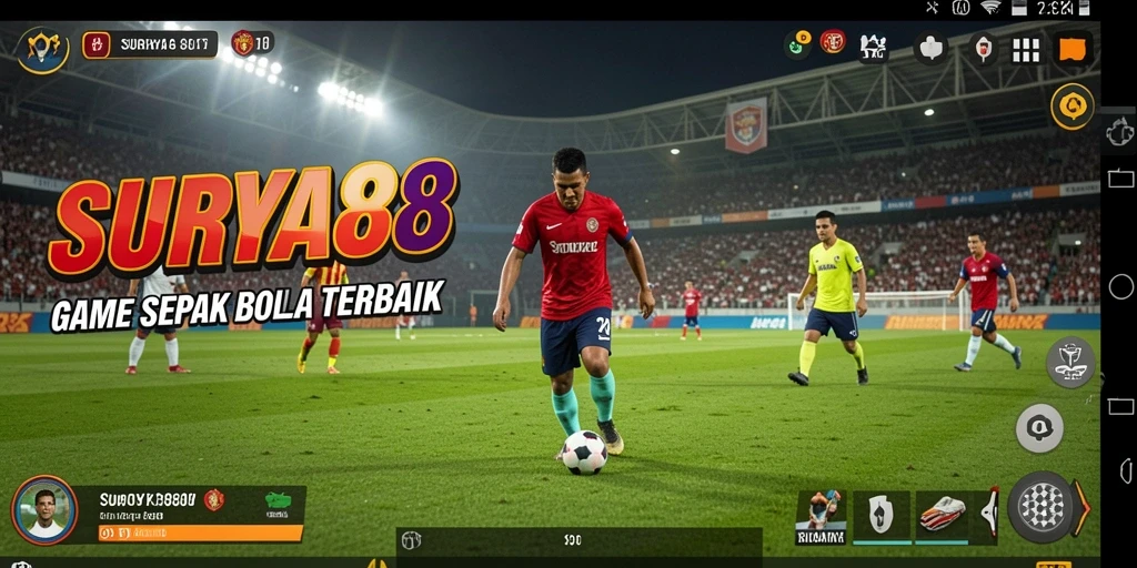 Tampilan SRYA88 dengan gameplay sepak bola yang mendebarkan.
