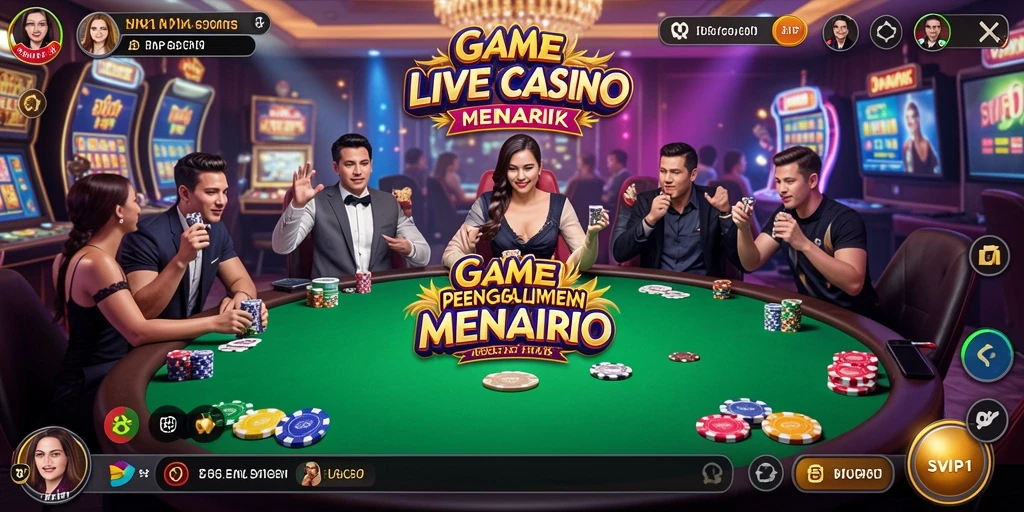 Tampilan gameplay Live Casino yang mengasyikkan dan realistis.