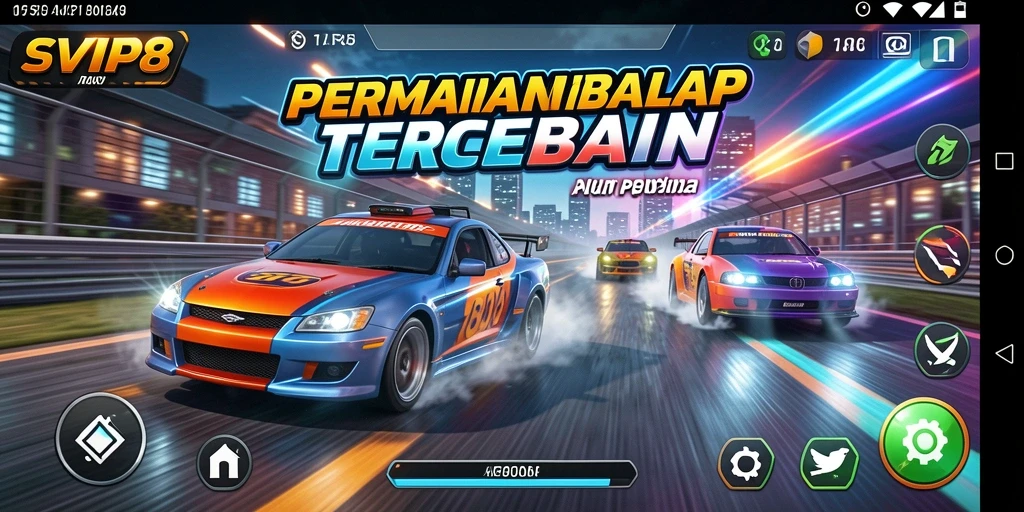 Tampilan gameplay balap yang menegangkan di SVIP8.