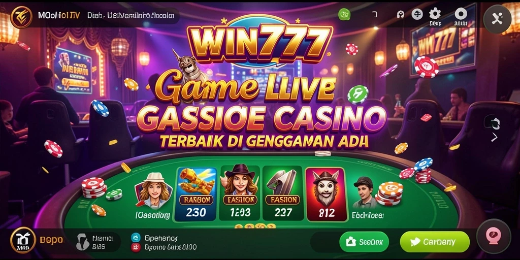 Gameplay Live Casino dengan dealer langsung dan suasana mendebarkan.
