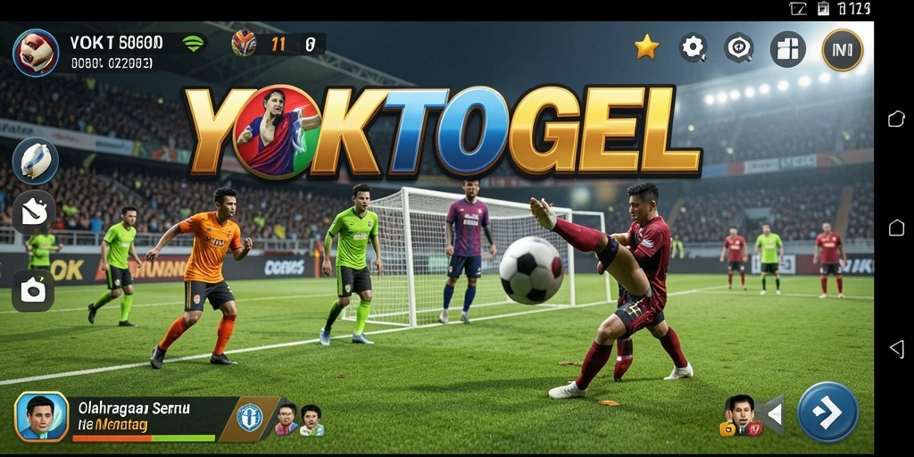 Screenshot gameplay YOKTOGEL menampilkan keseruan pertandingan olahraga.